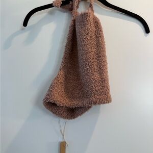 Skims Cozy Sherpa halter S/M - brown